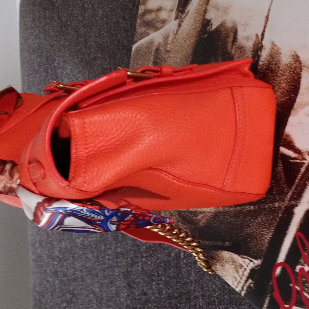 ๐Polo Ralph Lauren๐ - Orange Vachetta "School" Crossbody Satchel - Picture 4 of 16